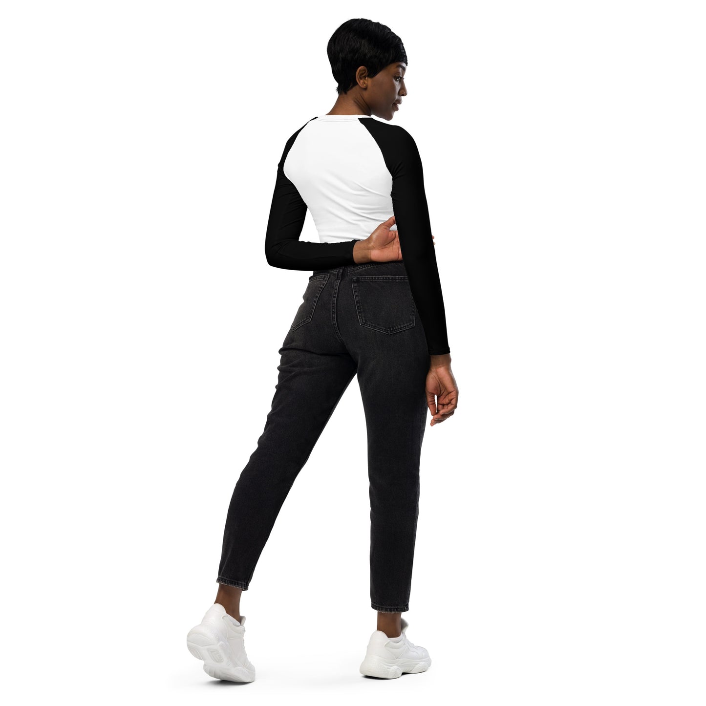 Long-sleeve crop top